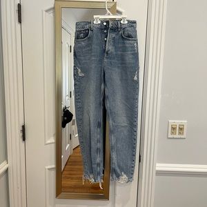 Zara Denim Blue High Waisted Jeans